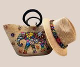 Bolsa y Sombrero de Palma Elefante de La Abundancia