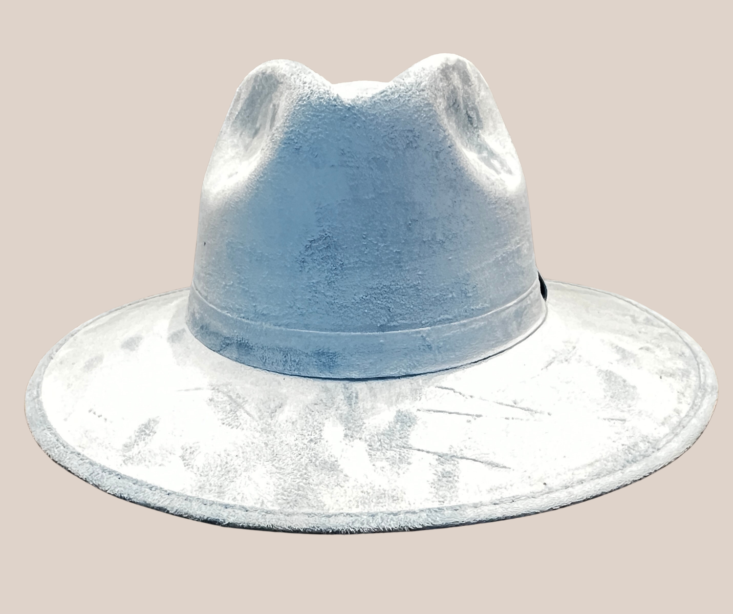 Sombrero Gamuza Azul Cielo
