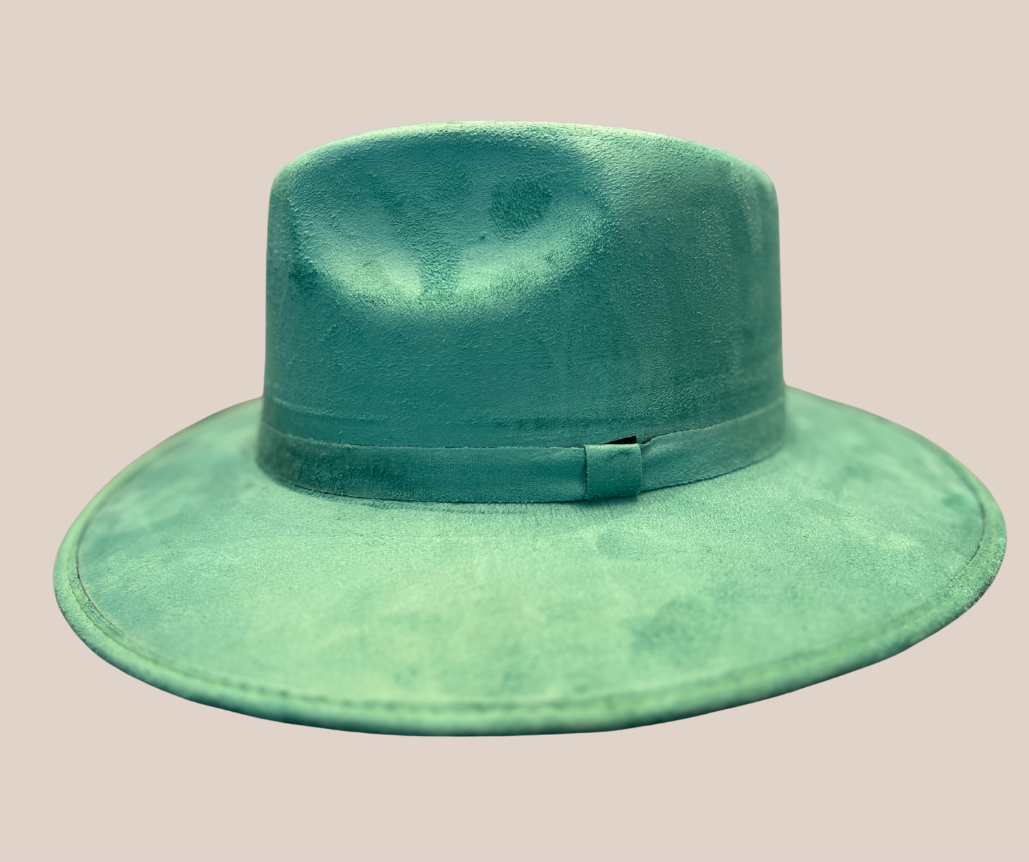 Sombrero Gamuza Verde Turquesa