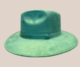 Sombrero Gamuza Verde Turquesa