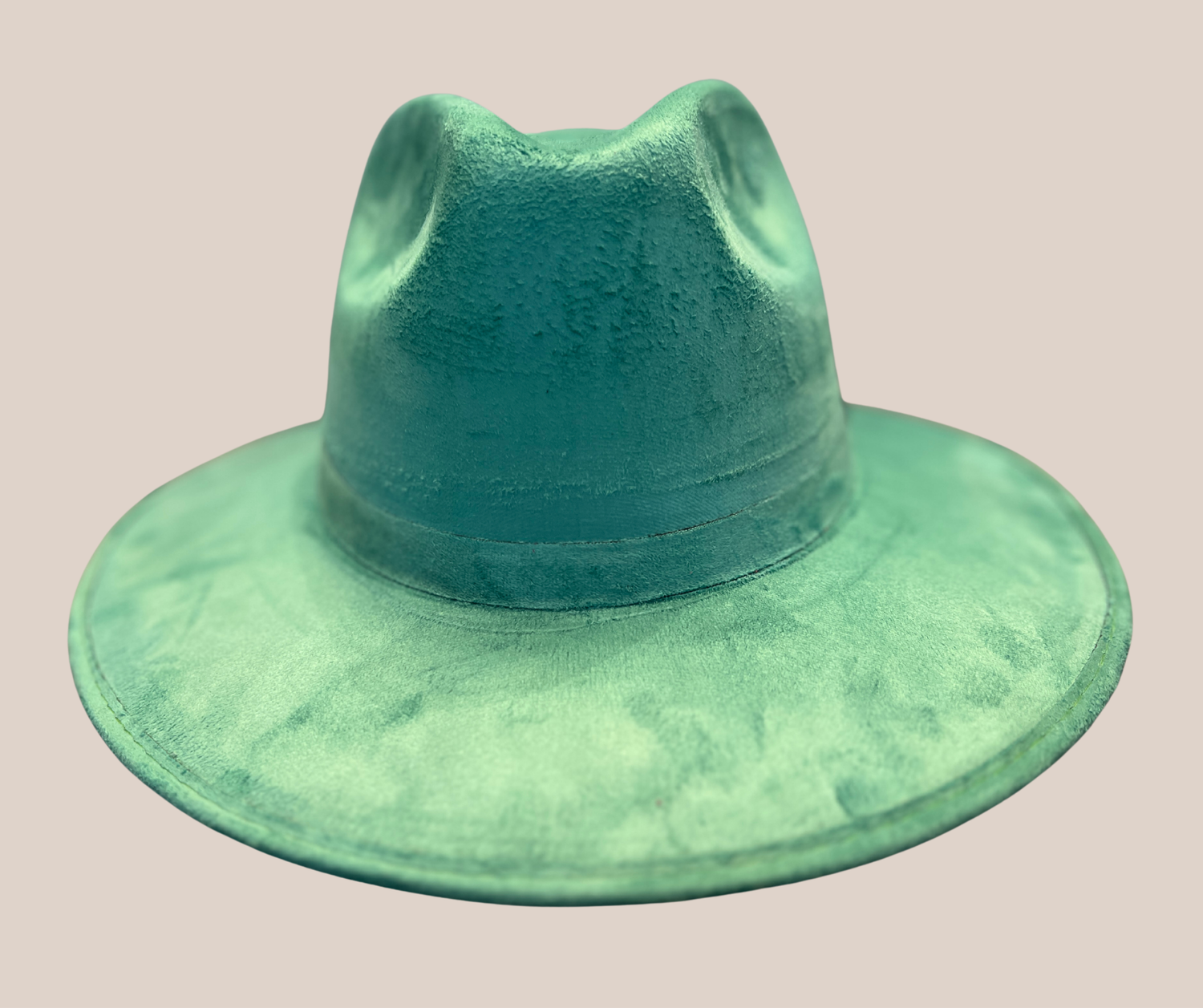 Sombrero Gamuza Verde Turquesa