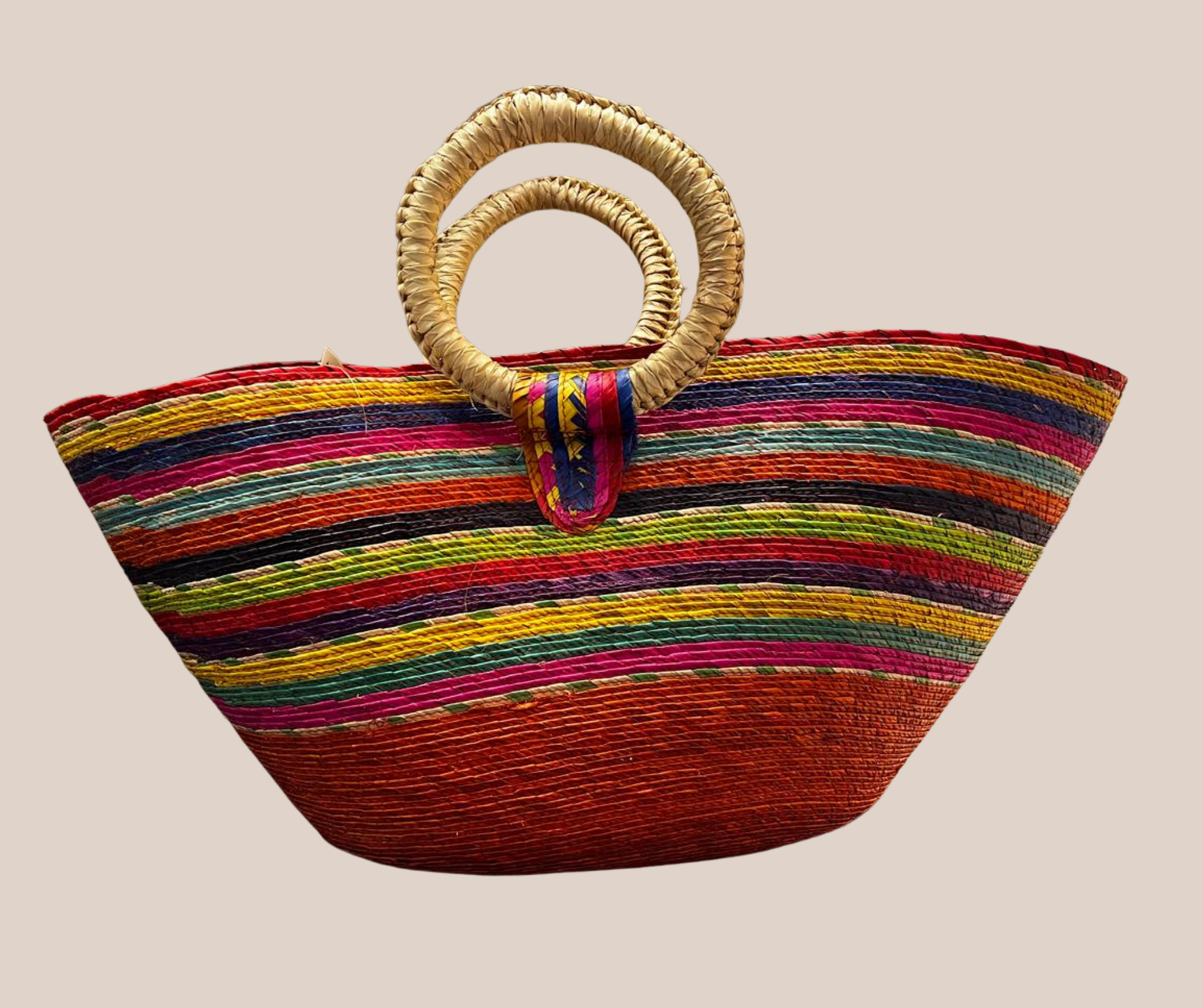 Bolsa y Sombrero de Palma Varios Colores