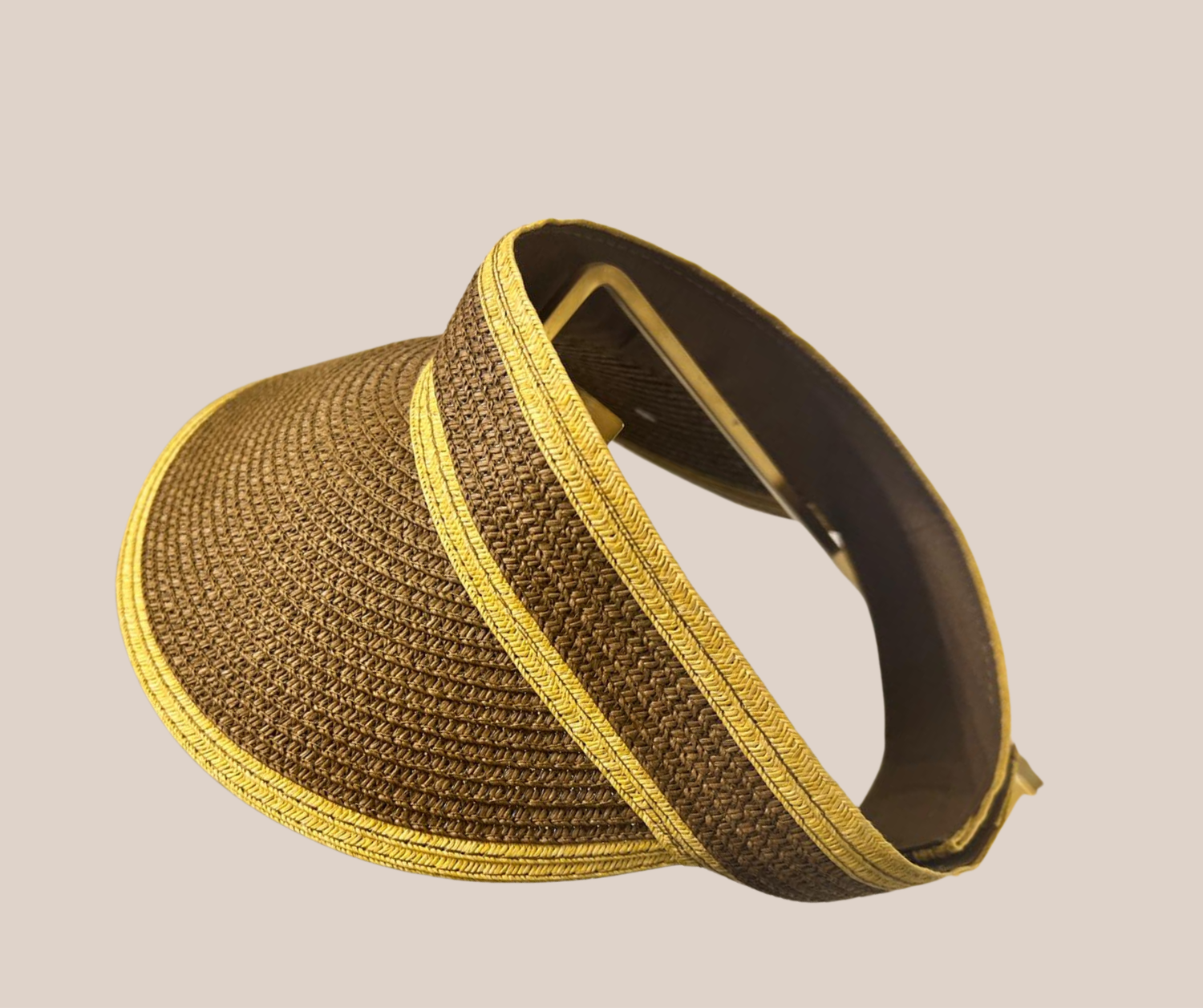 Visera Tejida Café Con Beige