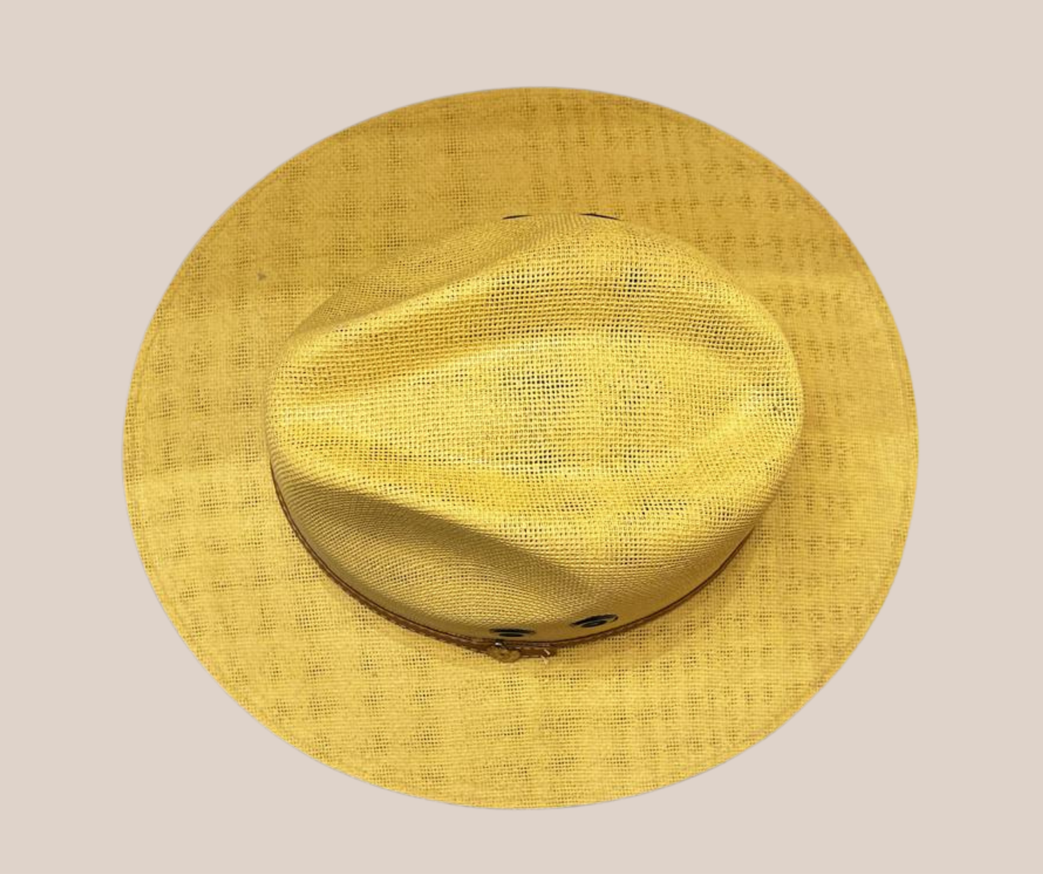 Sombrero de Yute Amarillo Claro