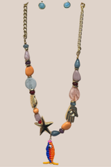Collar y Aretes Pescado