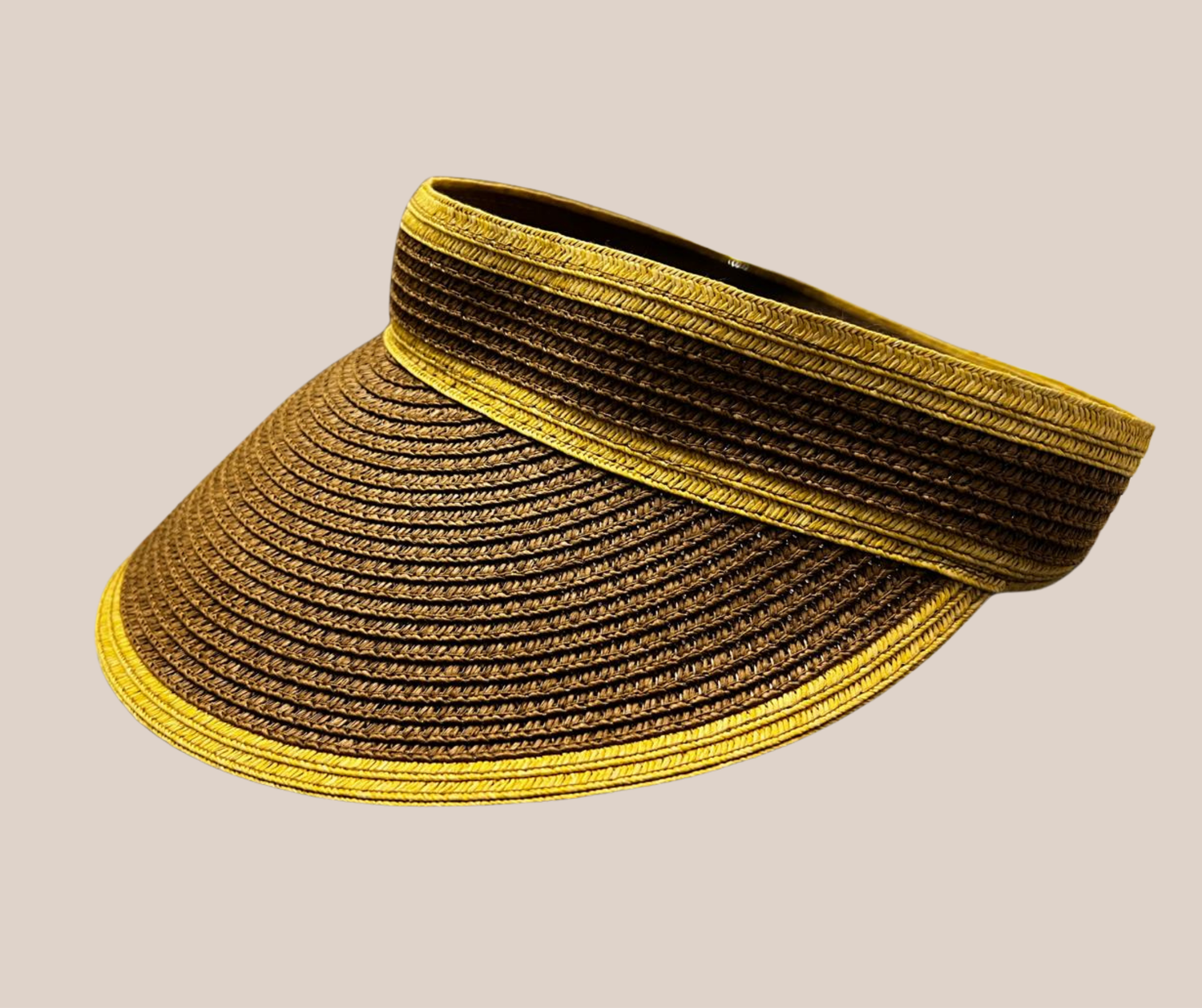 Visera Tejida Café Con Beige