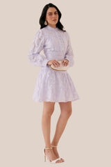 VESTIDO LILA DE FLORES