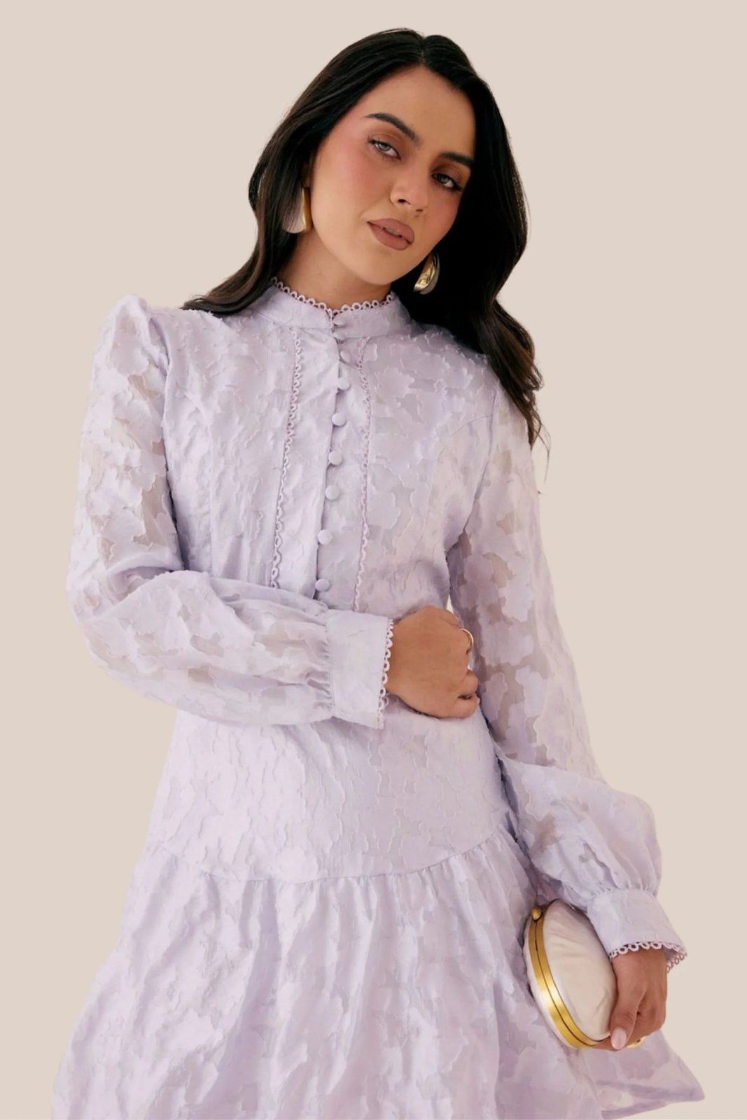 VESTIDO LILA DE FLORES