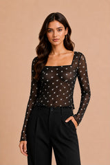 BLUSA LUNARES NEGRA