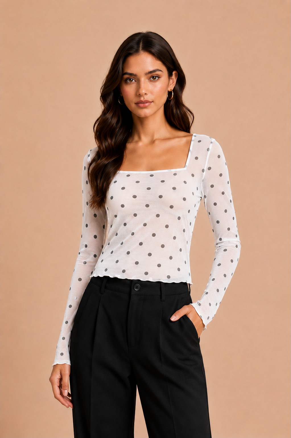 BLUSA LUNARES BLANCA