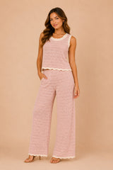 Conjunto de Blusa Sin Mangas y Pantalon Tejidos