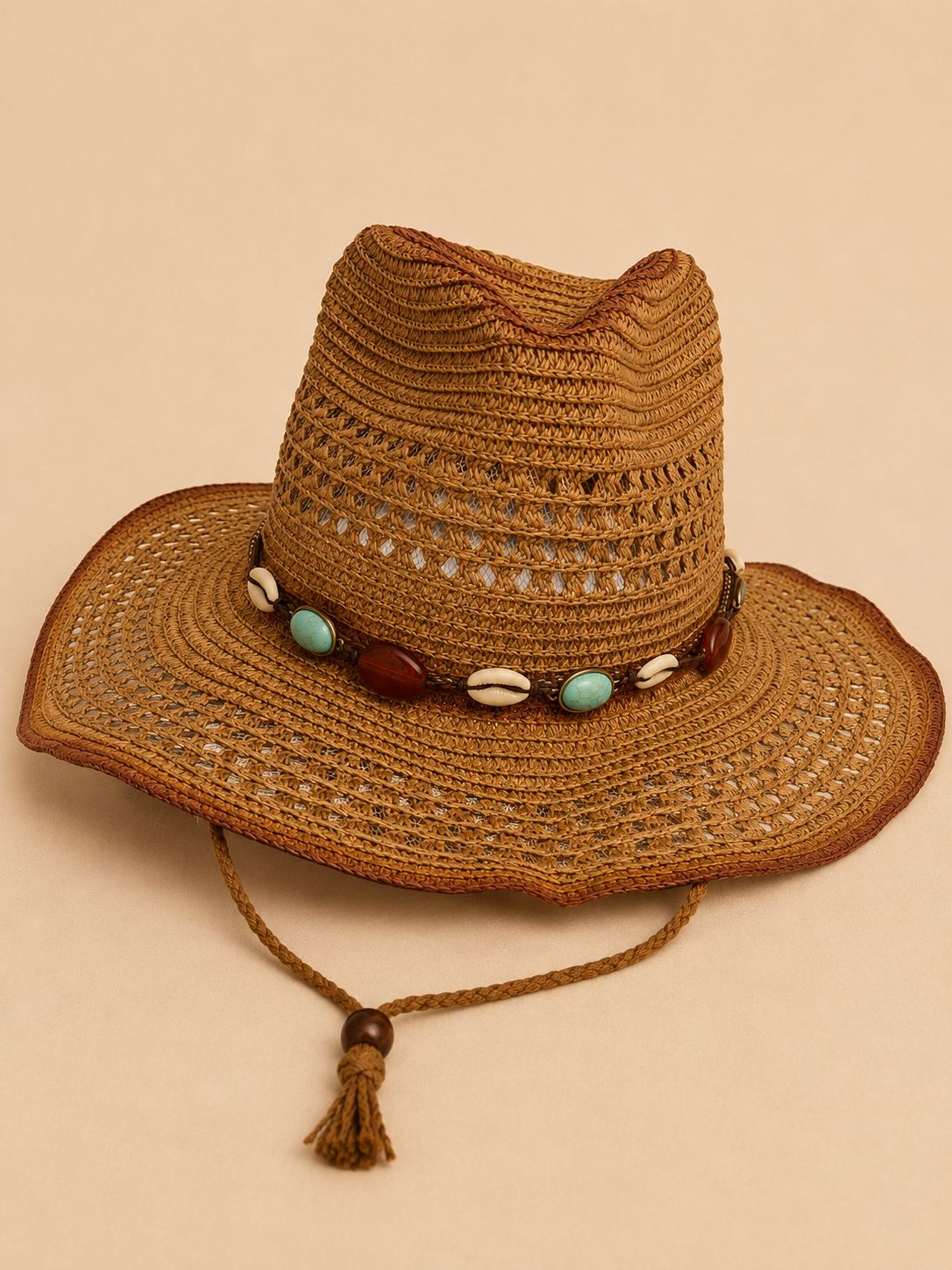 SOMBRERO CAFE CON PIEDRAS