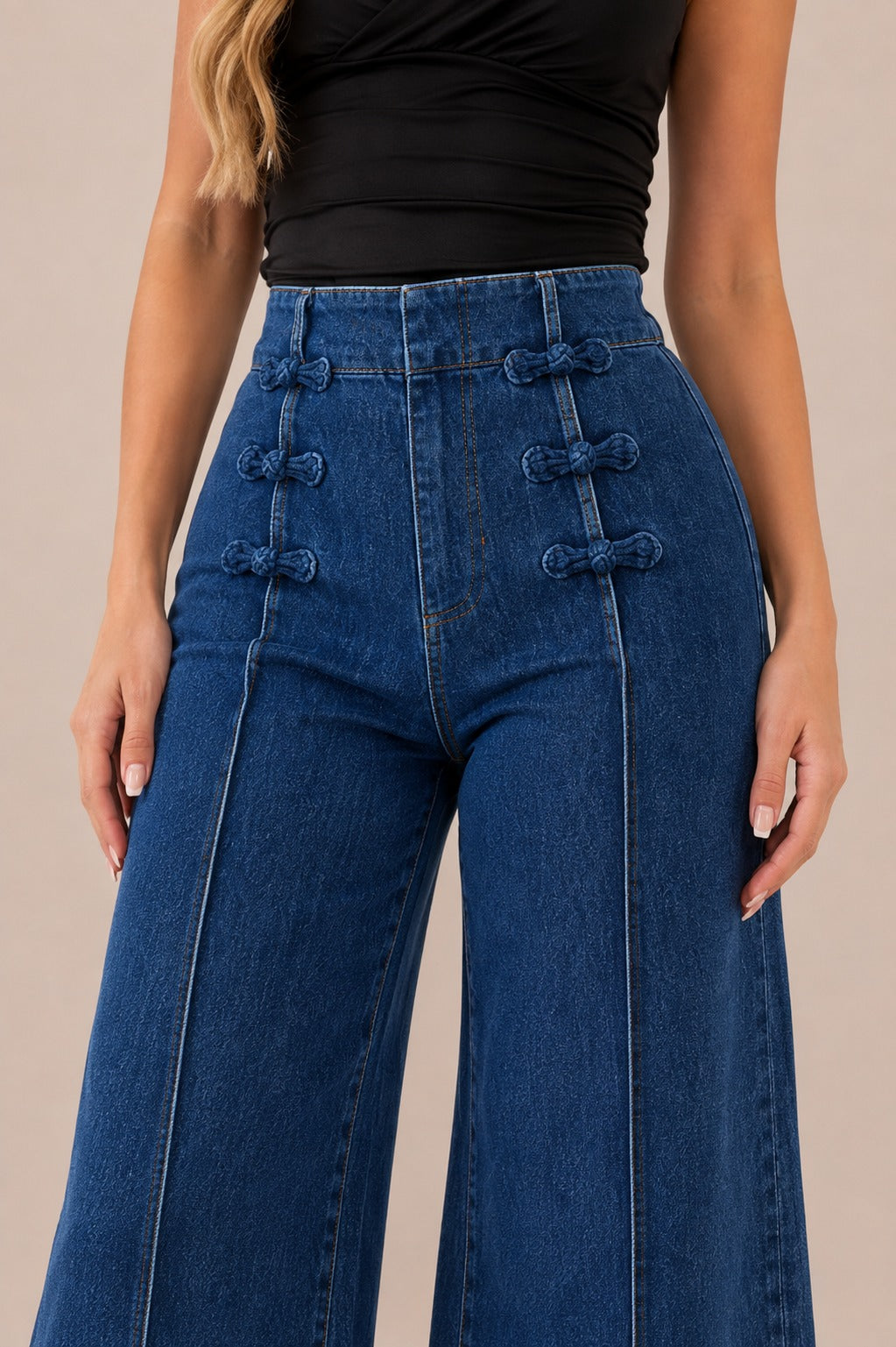 JEANS NAPOLEÓN WIDE LEG AZUL OSCURO